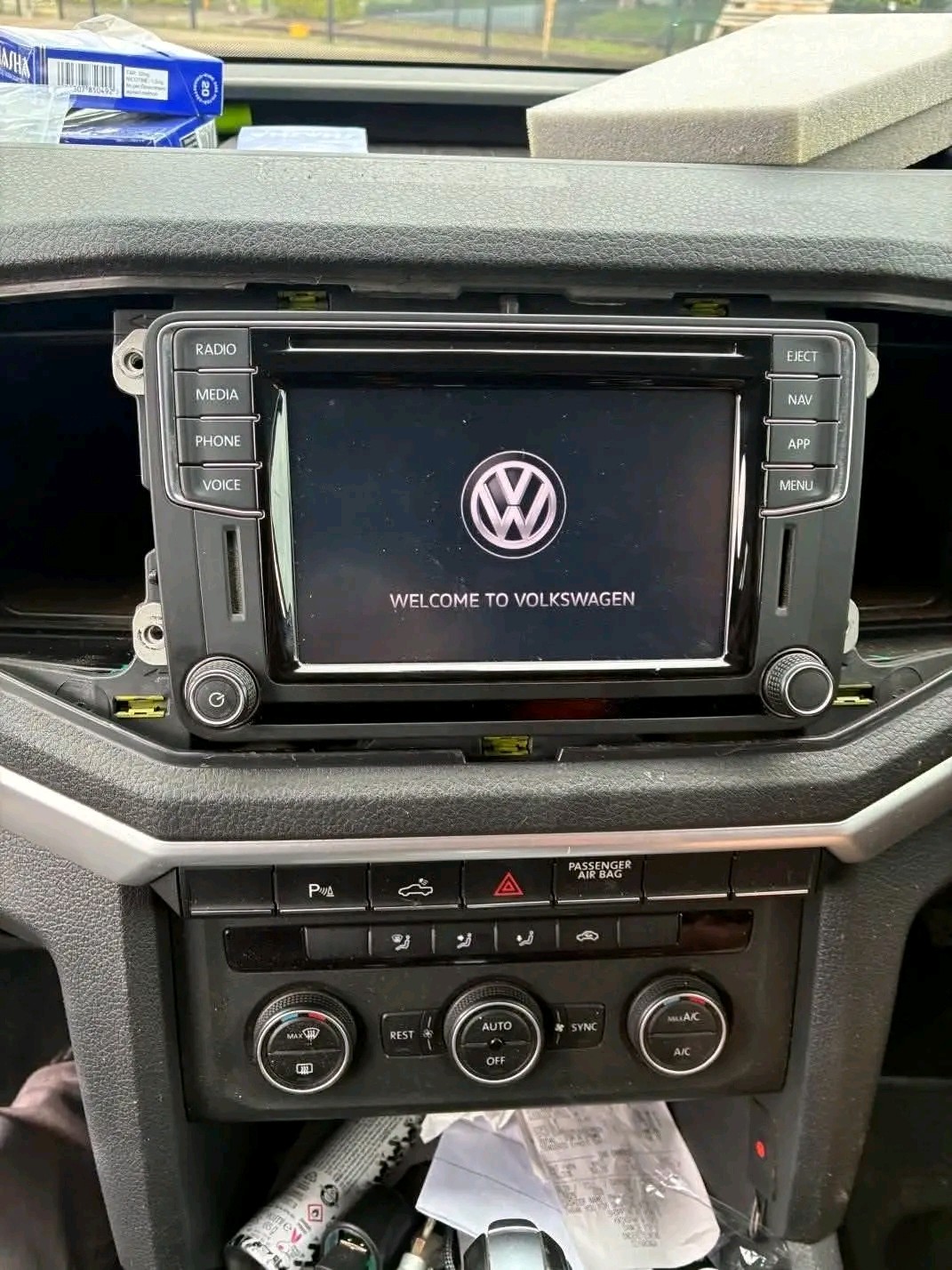 VW Amarok radio fitted in dash